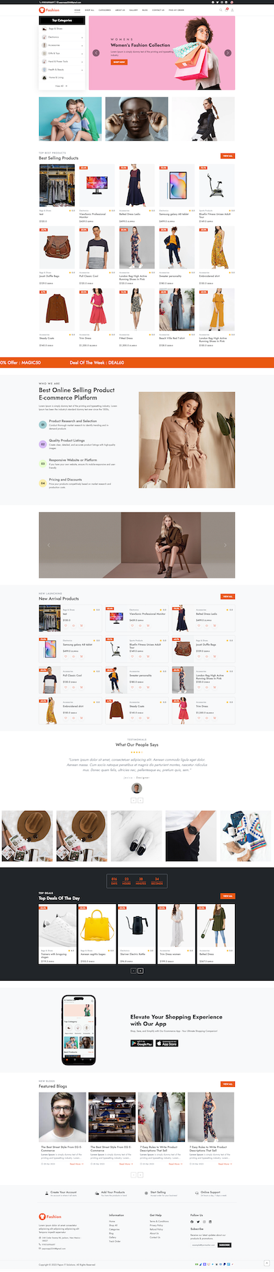 E-commerce template preview