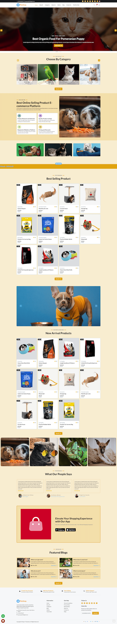 Pet Shop - Single-Store Themes Template