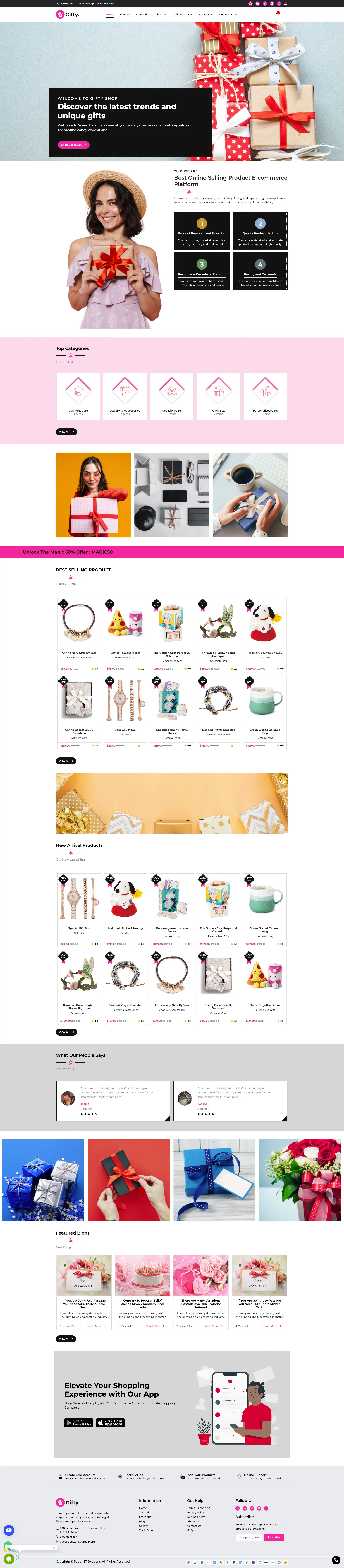 Gifty - Single-Store Themes Template