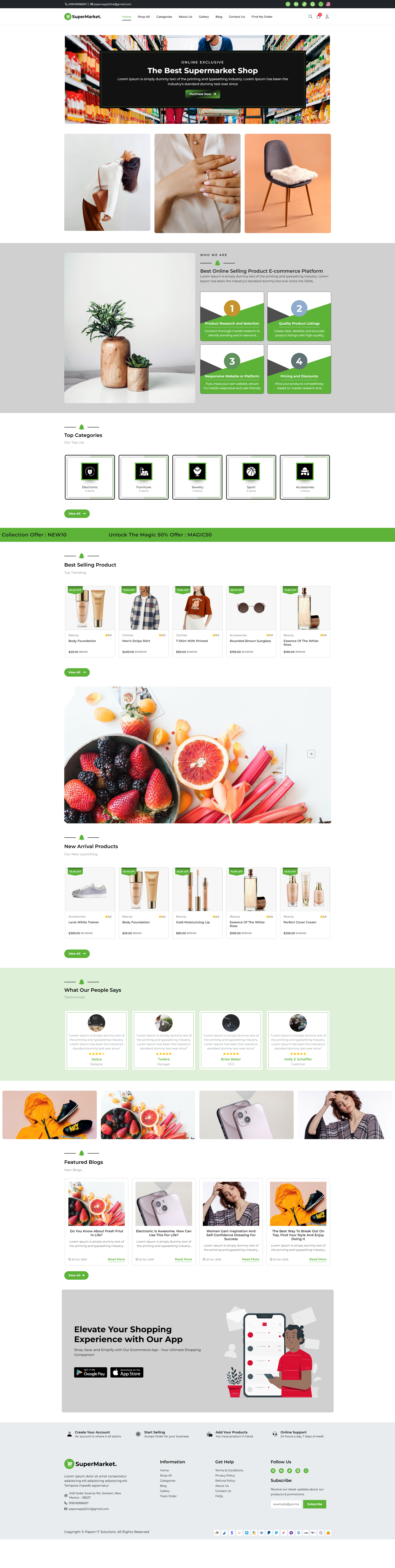 Supermarket - Single-Store Themes Template