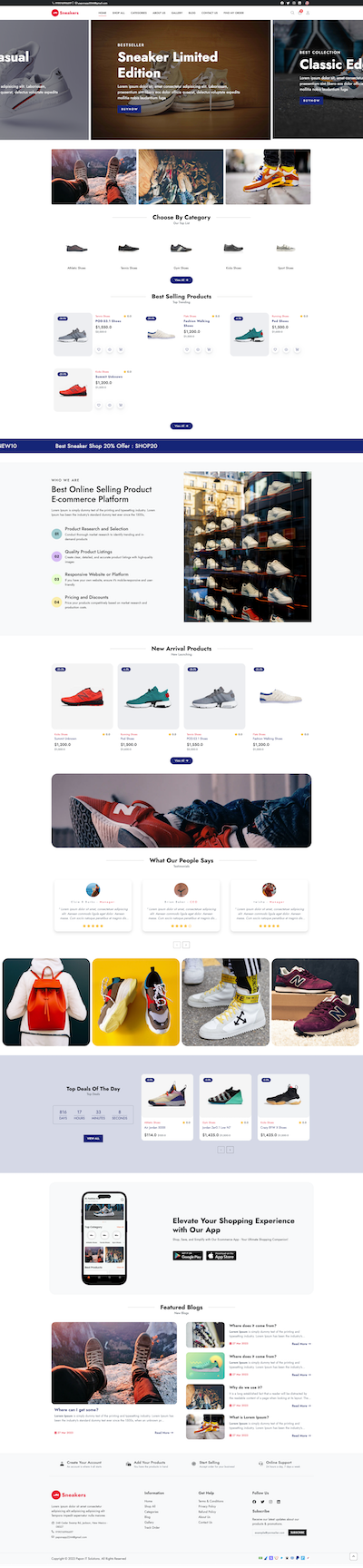 Sneakers - Single-Store Themes Template